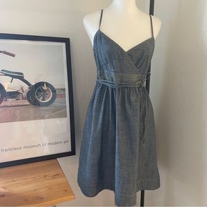 LOFT Chambray Wrap Dress Size S
